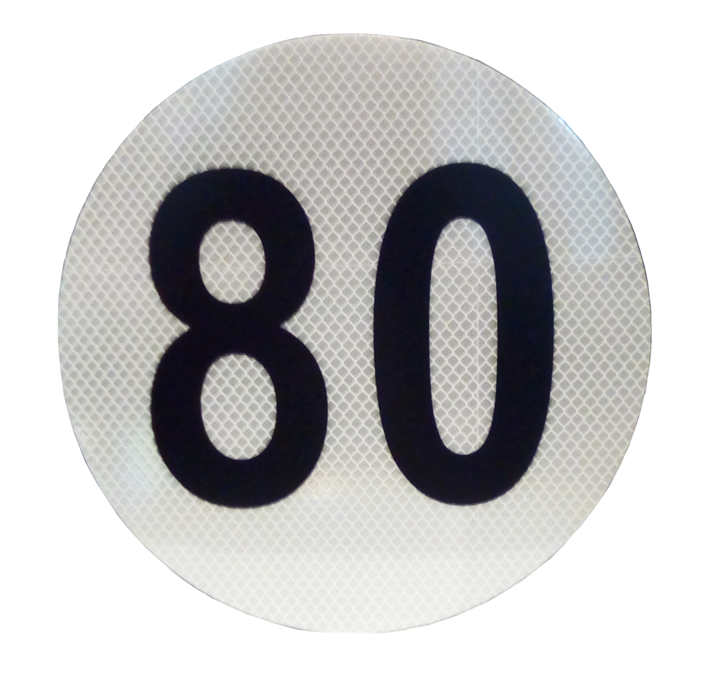 Imagen ilustrativa de CIRCULO DE VELOCIDAD MAXIMA 80KM/H